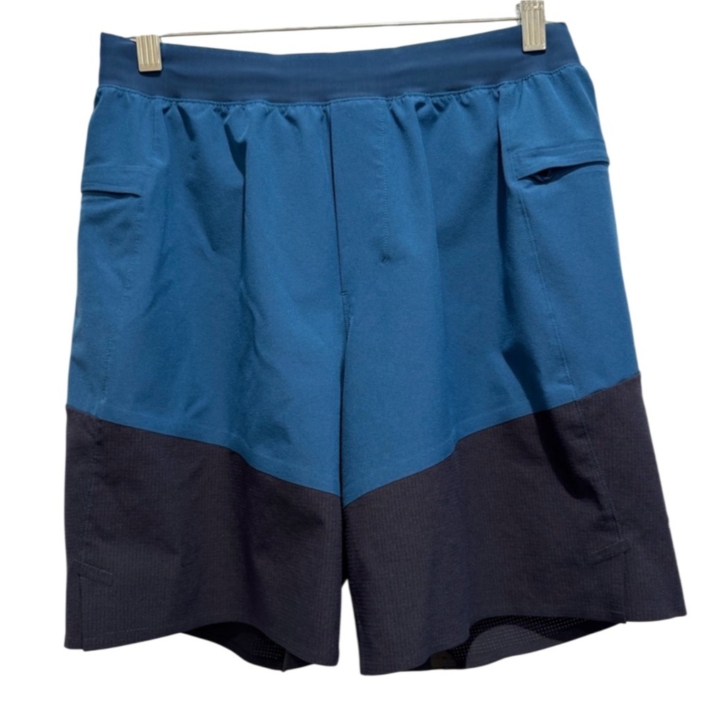 Lululemon Namaste At The Beach Poseidon True Navy Shorts Mens L Lined Yoga Gym